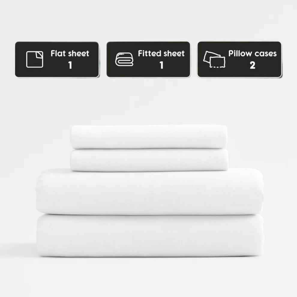 Stone-Washed French Flax Linen Sheet Set
