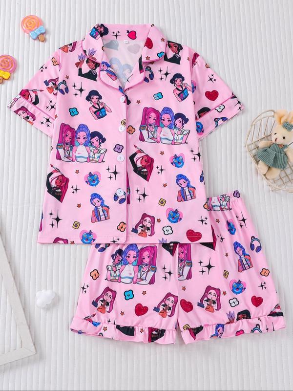 K-Pop Demon Hunter Satin Pajamas Set