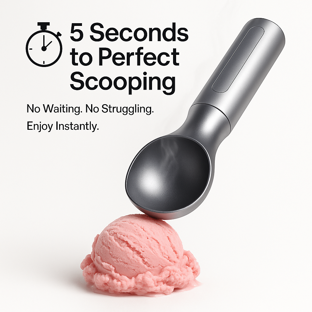HeatScoop Pro: The Ultimate Temperature-Control Ice Cream Scoop