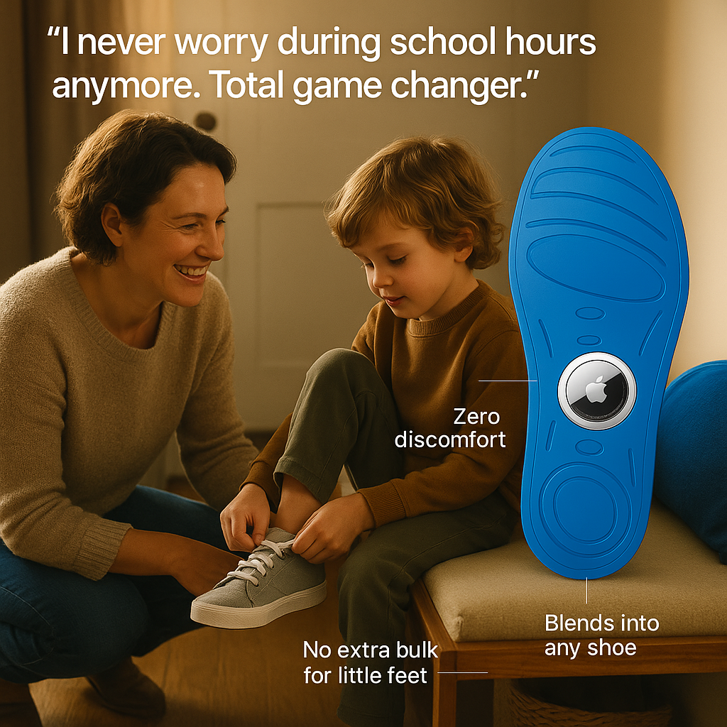 TrackSoles - Kid's Comfort Insoles with AirTag Pocket