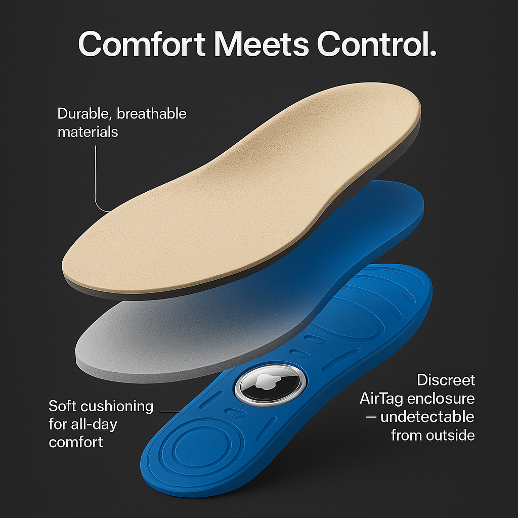 TrackSoles - Kid's Comfort Insoles with AirTag Pocket