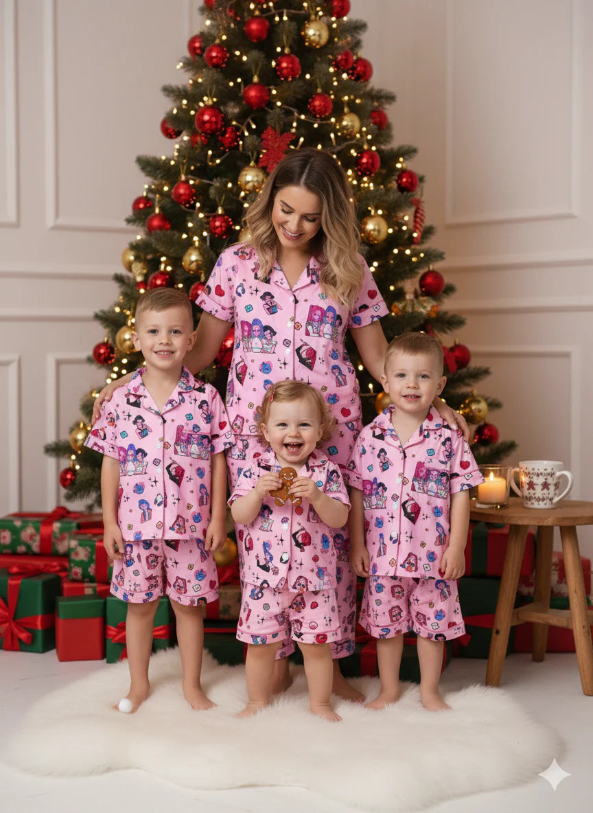 K-Pop Demon Hunter Satin Pajamas Set