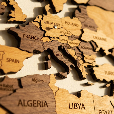 Travel The World Wall Wood Map
