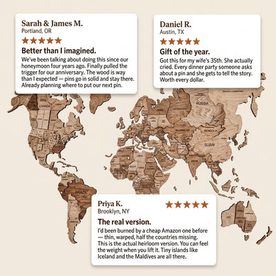 Travel The World Wall Wood Map