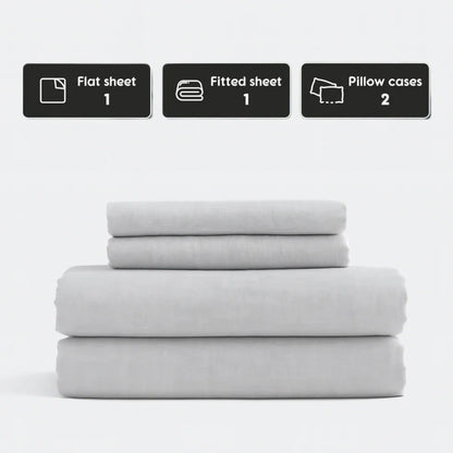 Stone-Washed French Flax Linen Sheet Set