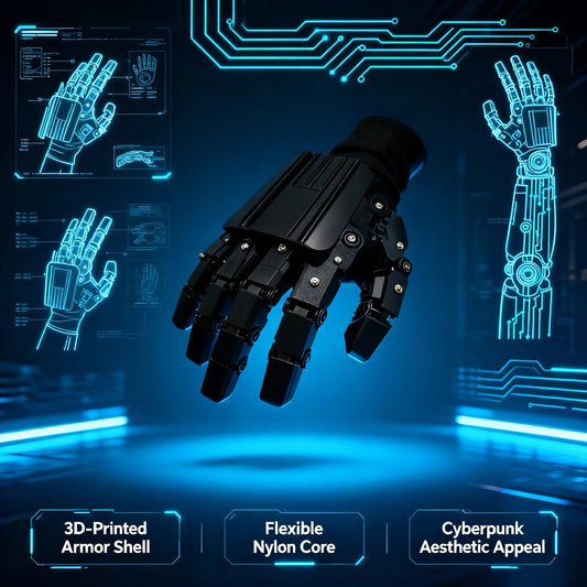 Cyberpunk Mecha Gloves Exoskeleton Armor