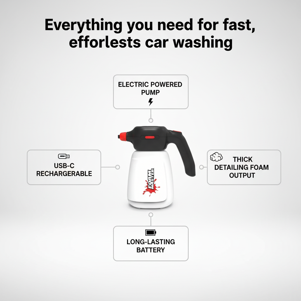 Foamy™  - The All-In-One Powered Spray