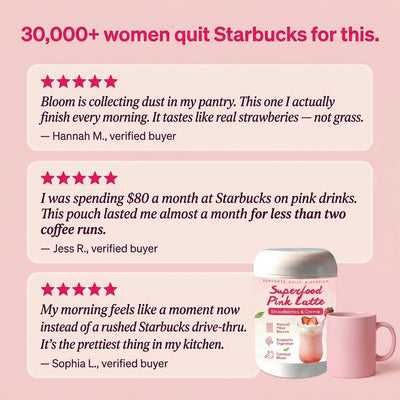 Superfood Pink Latte Strawberry Flavor
